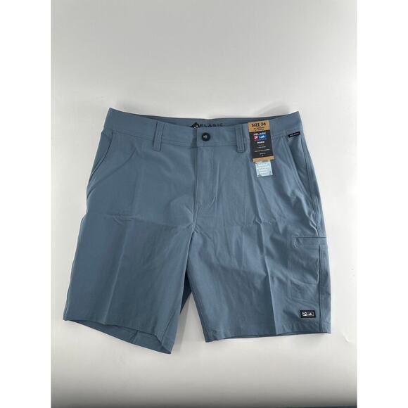 Pelagic Men's Petro Blue Boats & Fish Mako Deep Sea Shorts Size 36 - Picture 5 of 7